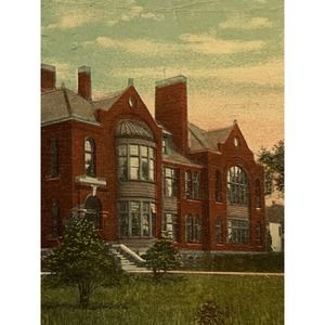 Antique 1919 Litho Ephemera Postcard Old High School Michigan City IN Souvenir